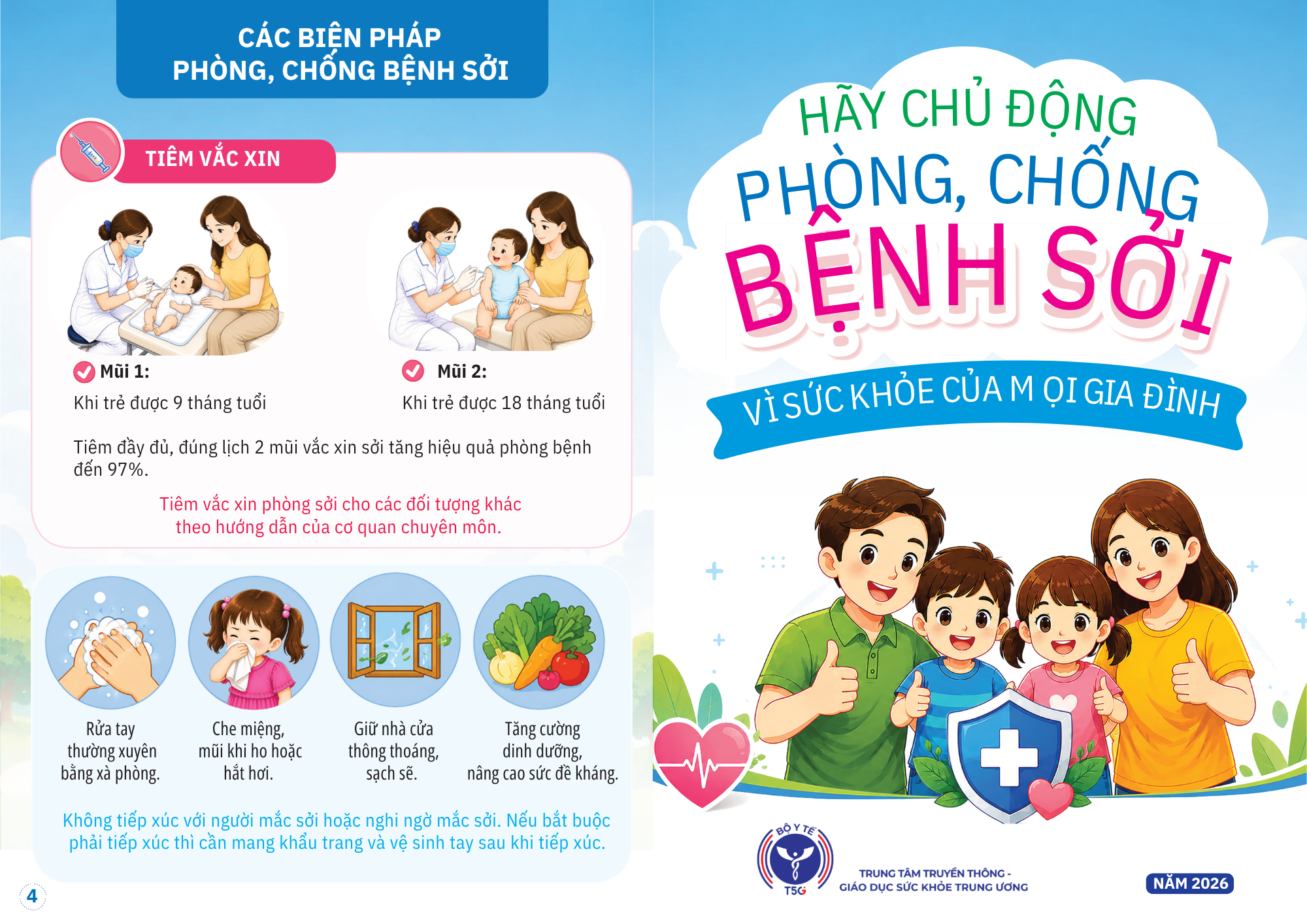 Hãy chủ động phòng, chống bệnh sởi